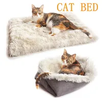 Zuid-Korea fluwelen kat bed kat levert kat slapende deken kruising slaapzak Dualuse kennel afval pet nest huisdier slaap wo
