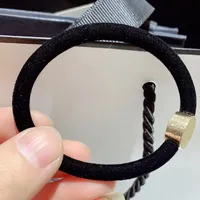 Mode fluwelen textuur zwart rubberen band hoofd touw haarspeld pak voor armbanden elastische hoofdtooi sieraden VIP cadeau