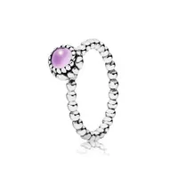 2019 NEW 100% 925 Sterling Silver pandora Rings For Women 12 Months Multicolor Gem optional Charm Beads Fit DIY Ring factory Whole227d