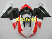 Injektionsfeoking Body Kit för Ducati 848 08 09 10 11 Ducati 1098 1198 2008 2009 2011 Red White Black Fairings Bodywork + Gifts DD59