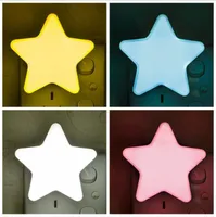 SXI ЕС Мопс в 5 звезд Shaped светодиодные Night Light Интеллектуальный датчик света для спальни Коридор Emergency