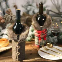 Bottiglia di vino Christams copertura Griglia Cappotto bottiglia copertura di caso Decorazioni di Natale ornamenti nave Home Decor goccia