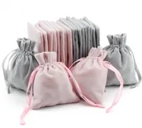 Velvet Jewelry Gift Bags con cavo coulisse prova della polvere Gioielli Cosmetic bagagli Crafts Packaging Sacchetti per Boutique negozio di vendita al dettaglio