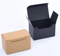 20ピース10 * 6 * 6 CMブラッククラフト紙ギフトパッケージ帳ボックス箱クラフトギフトハンドメイド石鹸包装箱クラフト紙収納ボックス