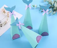 Bomboniera Box Birthday Party Decorations Fai da te Paper Paper Wrap Baby Shower Boy Girl Little Mermaid Casy Boxes