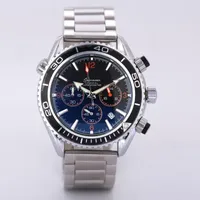 All Subdials Work Mens Watches Steel Quartz Wristwatches StopwatchWatch relogies for men relojes Gift