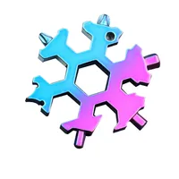 18 In 1 Snowflake Multi-Tool Outdoor Travel Camping Multifunction EDC Keyring Stainless Steel Snow Multitool Tactical Tool Kimter-M868F Z