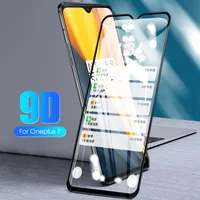 9D Full Cover gehärtetes Glas für OnePlus 7T 7 6 6T Anti-Scratch-Screen-Schutz für OnePlus 7T 7 6 6T 3 Schutzfolie