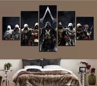 Modulära bilder Väggkonst HD-utskrifter 5 stycken Assassin Art Canvas Movie Painting Home Bedside Bakgrund Inredning Modern konstverk affisch