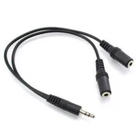 Aux Splitter Cable 3.5mm 1 Męski do 2 Słuchawki Słuchawki Jack Splitter Adapter Audio Kabel 50 sztuk / partia