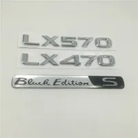 Lexus LX470 LX570 için Araba 3D Çıkartmalar Siyah Baskı S Amblem Arka Geri Kuyruk Script LX 470 570