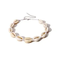 2020 Ny modehandgjorda Kina Cowrie Shell Necklace Nature Shell Statement Choker Halsband Böhmen Collar Collier Women Beach Smycken