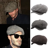 Erkek Moda Bereliler Yetişkin Sıcak Satış Cap Newsboy Baker Erkek Şapka Düz KAP 3 Renkler