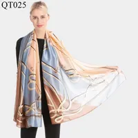 Cara Imitar bufanda de raso de seda real bufanda de seda de la protección solar del mantón Mantón señora alta calidad de imitar la seda sedas y satenes ScarfNew manera caliente