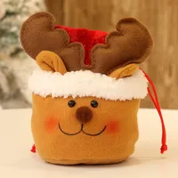 Christmas Drawstring Bag Non Woven Gift Bags Snowman Bear Santa Claus Festival Decoration Anti Wear 3 9mga UU