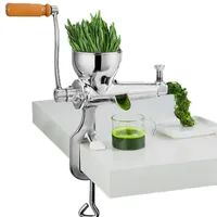 Hand Stainless Steel wheatgrass juicer manual Auger Slow squeezer Fruit Wheat Grass Vegetable orange juice press extractor