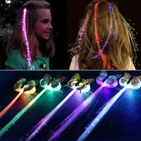 LED Flashing Hair Braid Świecące Luminescencyjne Włosy Włosów Ornament Dziewczyny LED Novetly Zabawki Nowy Rok Party Boże Narodzenie