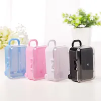 Acrylic Clear Mini Suitcase Candy Box Chocolate Candy Packaging Wedding Party Festive Gift Box Table Decoration HHA777