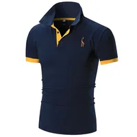 Tasarımcı Polo erkek Kısa Kollu Gömlek Londra Moda Nakış Polo Gömlek erkek Gevşek Polo Gömlek Yüksek Kaliteli Düz Renk