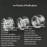 Fat Extend Bulb Bubble Glass Tube for TFV12 Prince Resa TFV8 big baby RBA X-baby Vape pen 22 plus Cleito 120 Sky Solo Plus SKRR Mini Zeus X