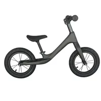 12-Zoll-Kinderbilanz Fahrrad Geeignet für 2-6-jährige Kinder Kohlefaser 3k Mattrahmen + Aluminium-Räder