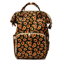 Leopard Shoulder Bags 12pcs Lot USA GA Warehouse Sunflower travel Backpack Canvas Mummy Baby Care Nappy Bag DOM106-1276