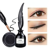 Hengfang-Feder-Tintenkissen-Liner lang anhaltender wasserdichter schwarzer flüssiger Eyeliner 2.5ml Qualitätsprofessionelle Augen-Make-up