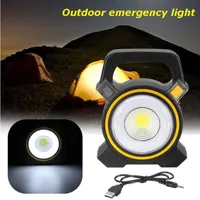 Sollampor Powered USB Portable 30W LED Floodlight Lanterns COB Spot Rechargeable LED Flood Light Outdoor Work Spot Lamp 2400lm