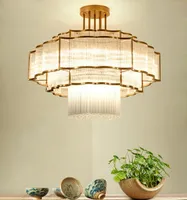 Новый китайский люстра простой современный гостиная лампа творческий хрустальная лампа ресторан люстра вилла отель лобби лампа LLFA