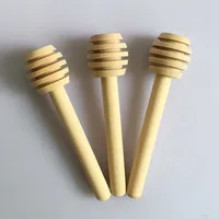 Honey Stir Bar Mixing Handle Jar Spoon Practical 1Pc Wood Dipper Long Sticks Supplies Honeys Kitchen Tools Mini Wooden Stick BH0172