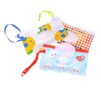 Fashion Wipes Carrying Case Clutch och Clean Wet Wipes Väska för barnvagn Kosmetisk påse med Easy-Carry Snap-Strap