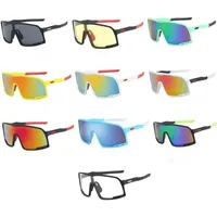 Mode Männer einteilige Sonnenbrille Winddicht Radfahren Sonnenbrille Outdoor Sports Fahrrad Brillen Anti-UV-Brillen Goggle Eyewear A ++
