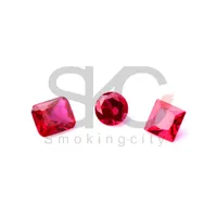 Nuovi stili rubino diamante Inserire Rubino Square / rectangel / tondo per 10mm14mm 18 millimetri bordo smussato quarzo Banger Nails Carb Protezione dell'acqua Bong Dab Rig