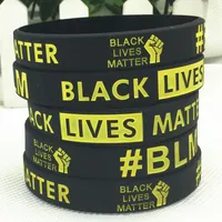 Black Lives Materiał Nadgarstek Nie mogę oddychać silikonowej opaski na rękę Gumowa bransoletka Bransoletki List Wrist Band OOA8166