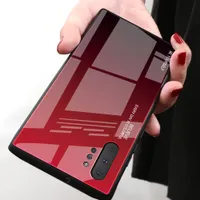Vollschutz-Telefon-Kasten für Samsung Galaxy Note 10 Pro S10 5G S10e S9 Plus-A30 A50 Gradient gehärtetes Glas Back Cover