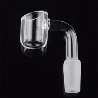 Vrouwelijke mannelijke 10 14 18 mm Quartz-nagel 4mm dik 45 90 graden 100% pure quartz Banger Nail Domeless Glass Bong Nail