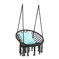 Runder Hängemattenstuhl Swinging Hanging Single Safety Chair Hängematte Hängematte Innen Schlafsaal Schlafzimmer Yard für Kind Erwachsene