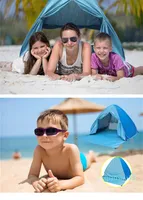 Wholesale- Outdoors Hiking Camping Shelters for 2-3 People UV Protection Tent for Beach Lawn Party Home 10 PCS Multicolor