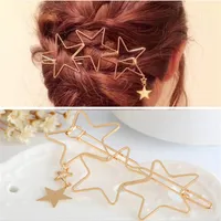 Vrouwen Haar Clips Mode Koper Hollow Star Haarspelden Barrettes Hoofdtooi Haar Styling Tools Accessoires Haarstaken voor Meisje Dames Sieraden