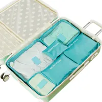6PCs/Set Travel Bag For Clothes Functional Travel Accessories Luggage Organizer High Capacity Mesh Packing Cubes New