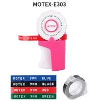 3D DIY Manuelle Labelmacher für Mottex E-303 Codiermaschine Bump personalisierte Stereoprägung Aufkleber Drucker Rosa