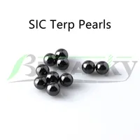 Beracky Smoking Silicon Carbide Sphere SIC Terps Pearls 4mm 5mm 6mm 8mm Black Terp Beads For Quartz Banger Nails Glass Water Bongs Rigs