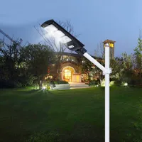 Umlight1688 60W 90 W LED Solar Oświetlenie Oświetlenie Radar PIR Czujnik Motion Setsor Lampa punktowa z słupem + Zdalne wodoodporne dla ogrodu Plaza
