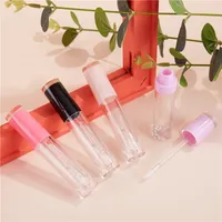 8ML Empty Lip Gloss Bottles Tube Round Refillable Lip Glaze Bottle with Wand Tip, Mini Lip Oil Samples Vials Container for Travel