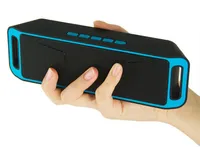 NEW SC-208 미니 휴대용 블루투스 스피커 무선 스마트 핸즈프리 스피커 큰 파워 서브 우퍼 지원 TF와 USB FM 라디오