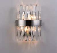 hochwertige Kristall Wandleuchten moderne Chrom Leuchte AC110V 220V Glanz cristal Wandlampe Schlafzimmer LLFA