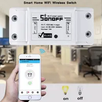 Sonoff 기본 Wifi 스위치 DIY 무선 원격 Domotica 조명 스마트 홈 자동화 릴레이 모듈 컨트롤러 Alexa와 함께 작동