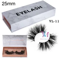 VMAe Custom Logo Sibirien Dramatisk 3D 5D Privat Etikett Falsk Eyelash 64 Stilar 22mm 25mm Lång Fluffy Soft Reusable Mink Fur Pälsor Ögonfransar