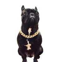 Золотые серебряные домашние животные воротники модные ожерелье высокого класса домашние собаки кошки поводки на открытый личность