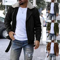 Mens Designer Casacos Moda Casual Sólidos velo Cor lapela pescoço Jackets Street Style Mens Designer Casacos